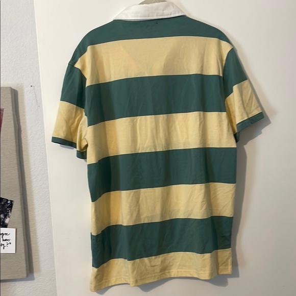 Forever 21 Yellow and Green Polo Shirt Classic Stripes - Picture 6 of 6